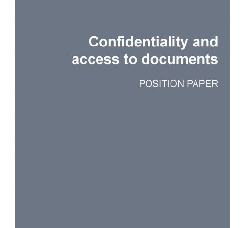 Government position paper - Confidentiality and access to document