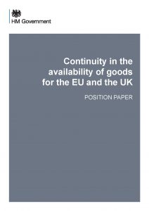 Availability of goods: the latest government position paper