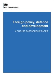 Government “Future Partnership” paper – Foreign policy, defence and development