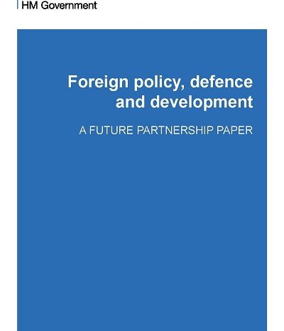 Government "Future Partnership" paper - Foreign policy, defence and development
