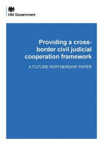 Government future position paper – cross-border civil and judicial cooperation framework