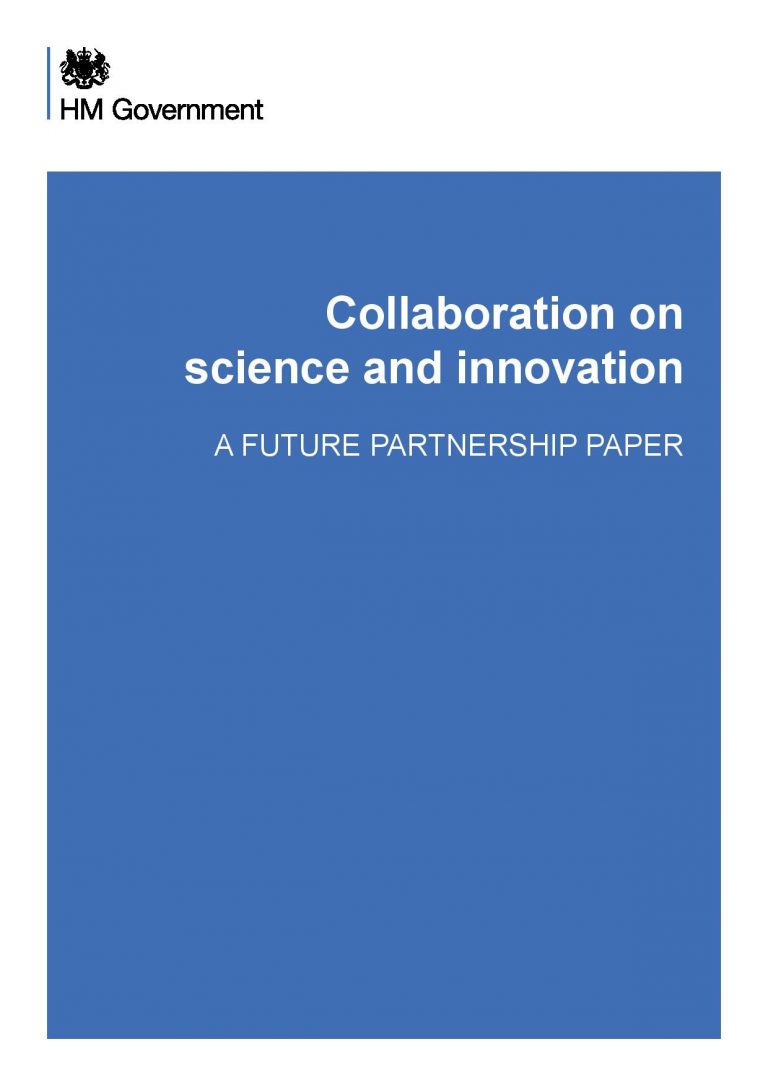 Government “Future Partnership” paper – collaboration on science and innovation