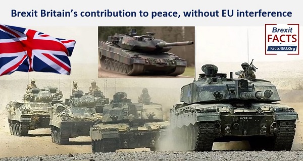 Here is Global Brexit Britain, projecting its power in the EU in the cause of peace