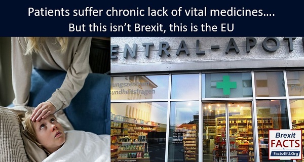 Patients suffer chronic lack of vital medicines…. But this isn’t Brexit, this is the EU