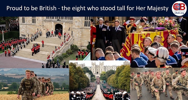 Proud to be British : The eight young men who stood tall for Her Majesty