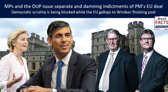 MPs and the DUP issue separate and damning indictments of PM’s EU deal