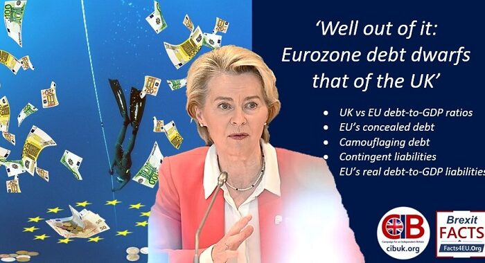 ‘Well out of it:  Eurozone debt dwarfs that of the UK’