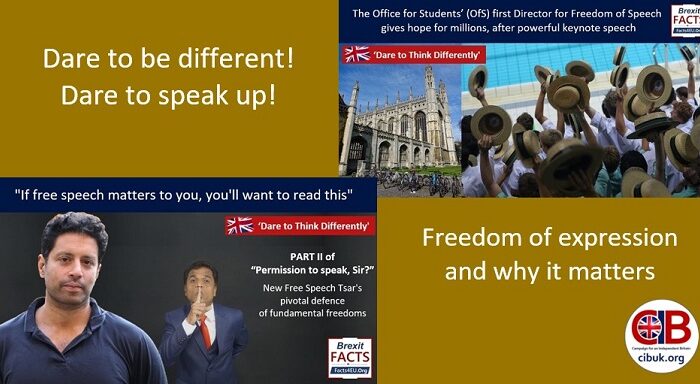 ‘Dare to be different!  Dare to speak up! Freedom of expression – and why it matters’
