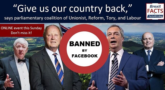 Nick Clegg and his Facebook team don’t want you to attend our online event on Sunday about sovereignty and democracy. What is he afraid of?